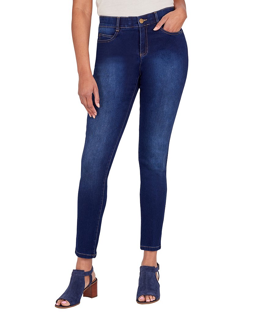 Skye's The Limit Megan Slimming Straight Leg Mid Rise Jeans | Dillard's