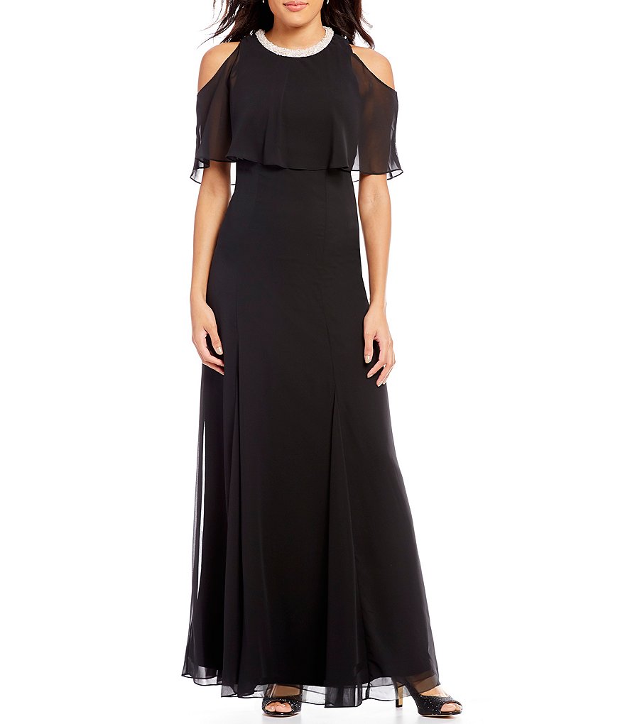 S.L. Fashions Beaded-Neck Popover Dress | Dillards