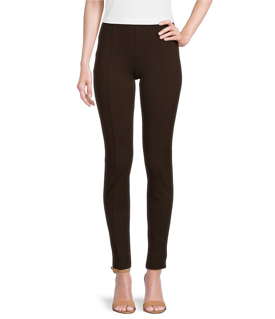 Slim Factor by Investments Ponte Knit No-Waist Ankle Pants | Dillard's