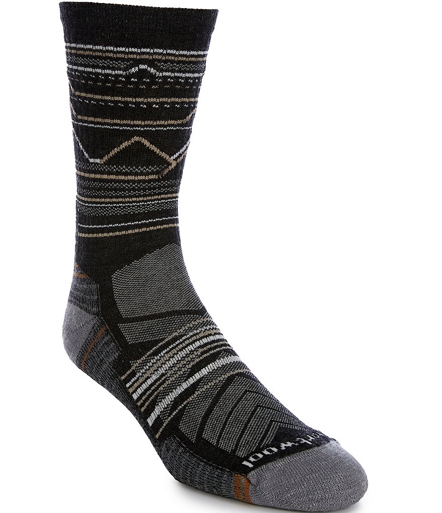 SmartWool Hike Light Cushion Mountain Range Pattern Crew Socks