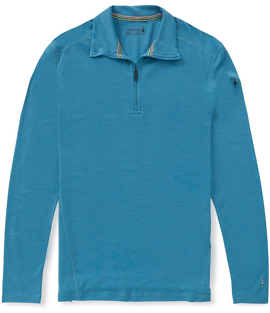 SmartWool Slim Fit Merino Base Layer Solid Quarter-Zip Pullover