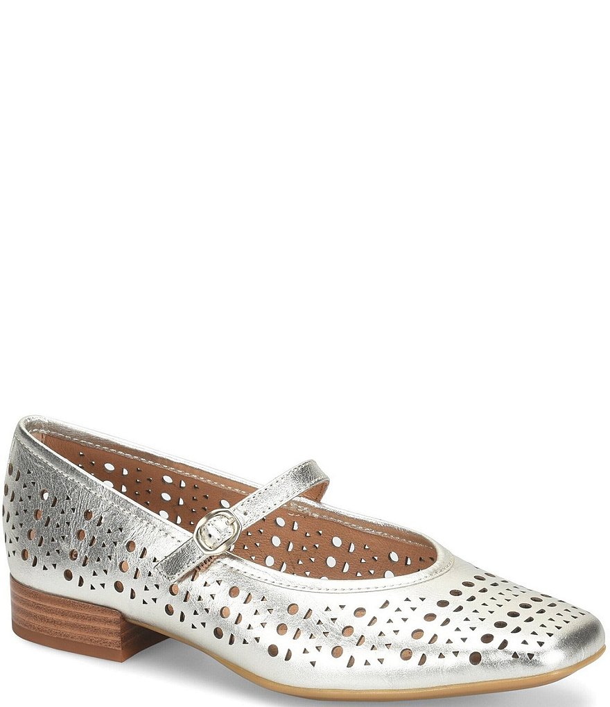 Sofft Ellie Perforated Leather Mary Jane Flats | Dillard's