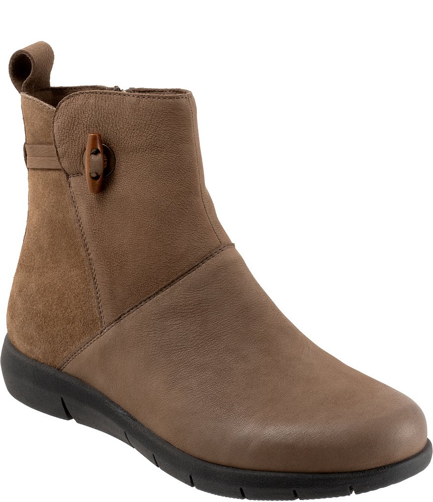 SoftWalk Adelaide Nubuck Suede Booties | Dillard's