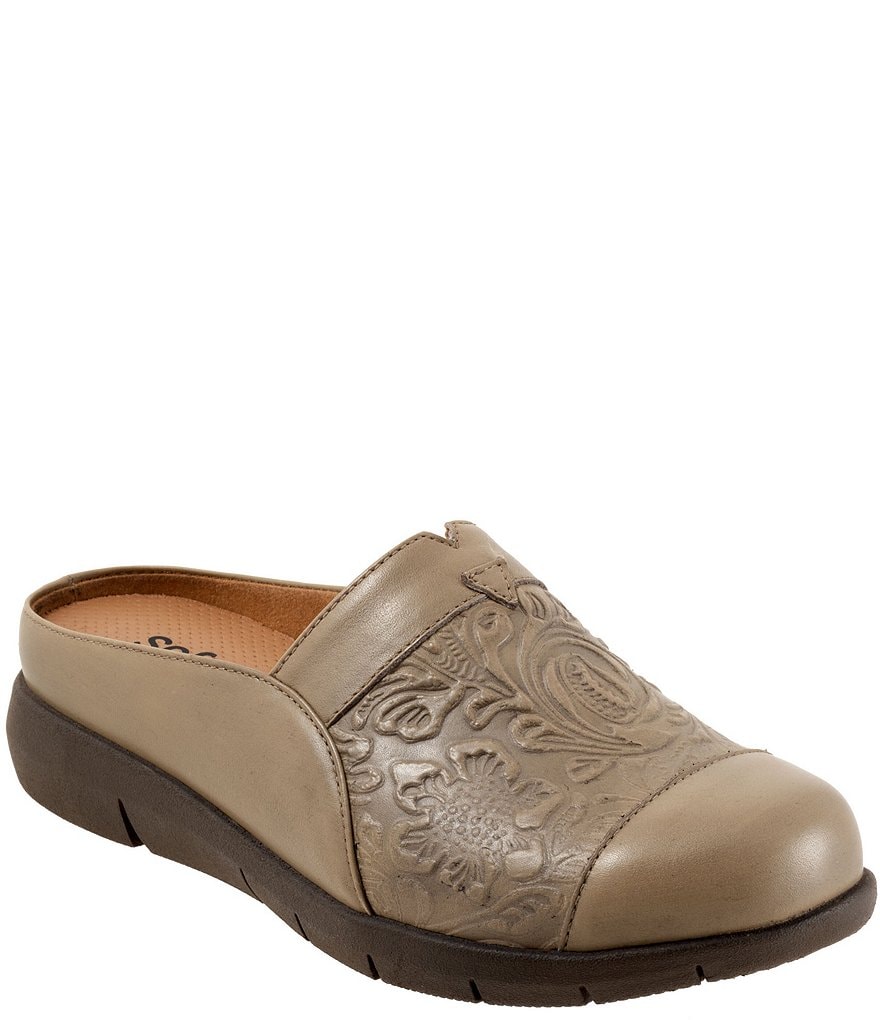 SoftWalk San Marcos Tooling Leather Mules Dillard's