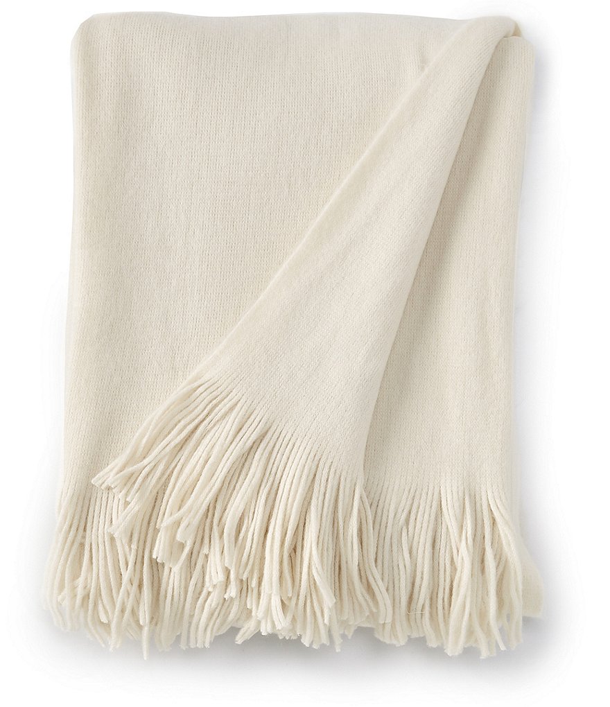 Southern Living Ashford Fringed Acrylic Throw Blanket | Dillard's