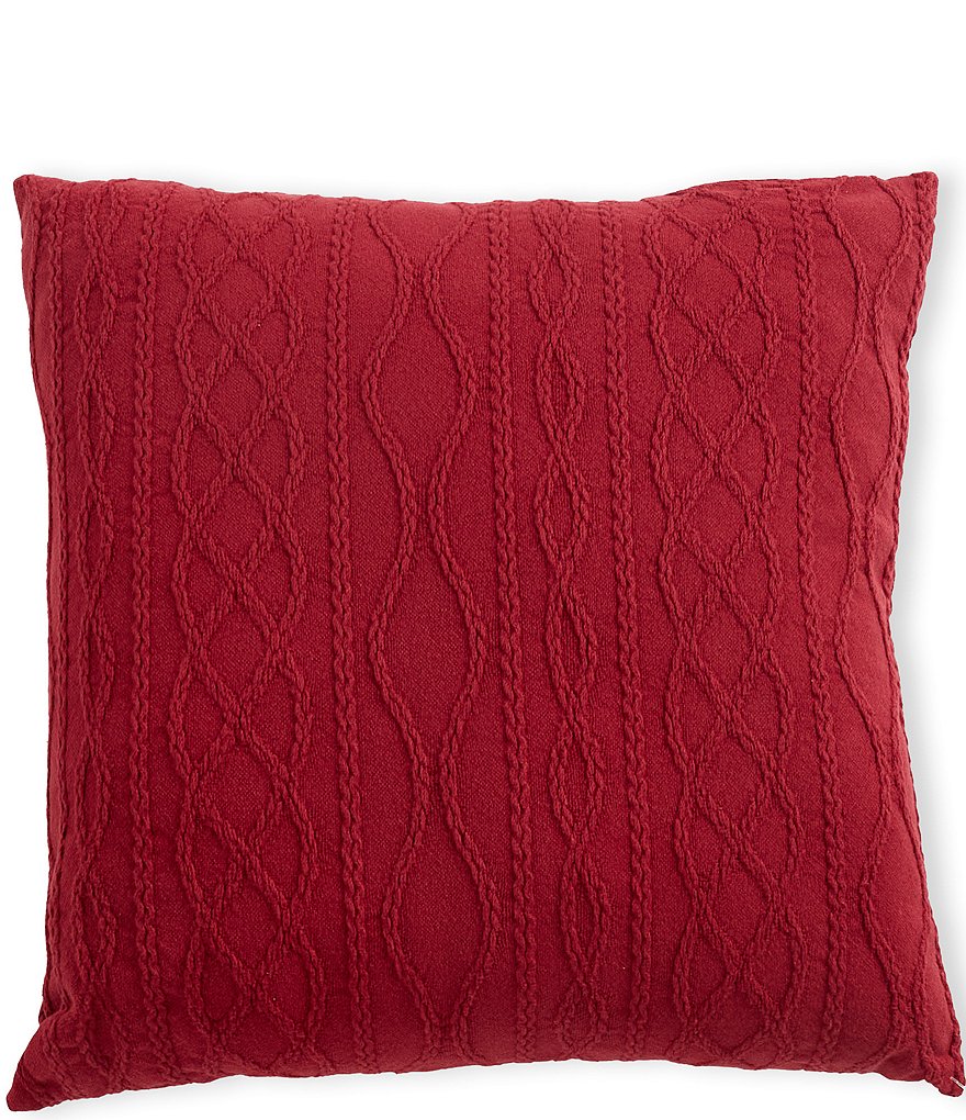 Cable Knit Square Decorative Pillow