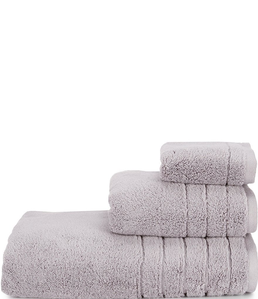  White Classic Luxury Light Grey Bath Towel Set