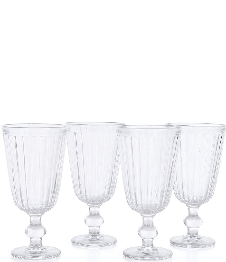 Southern Living Clear Luster Stemless Wine Glasses, Set of 4
