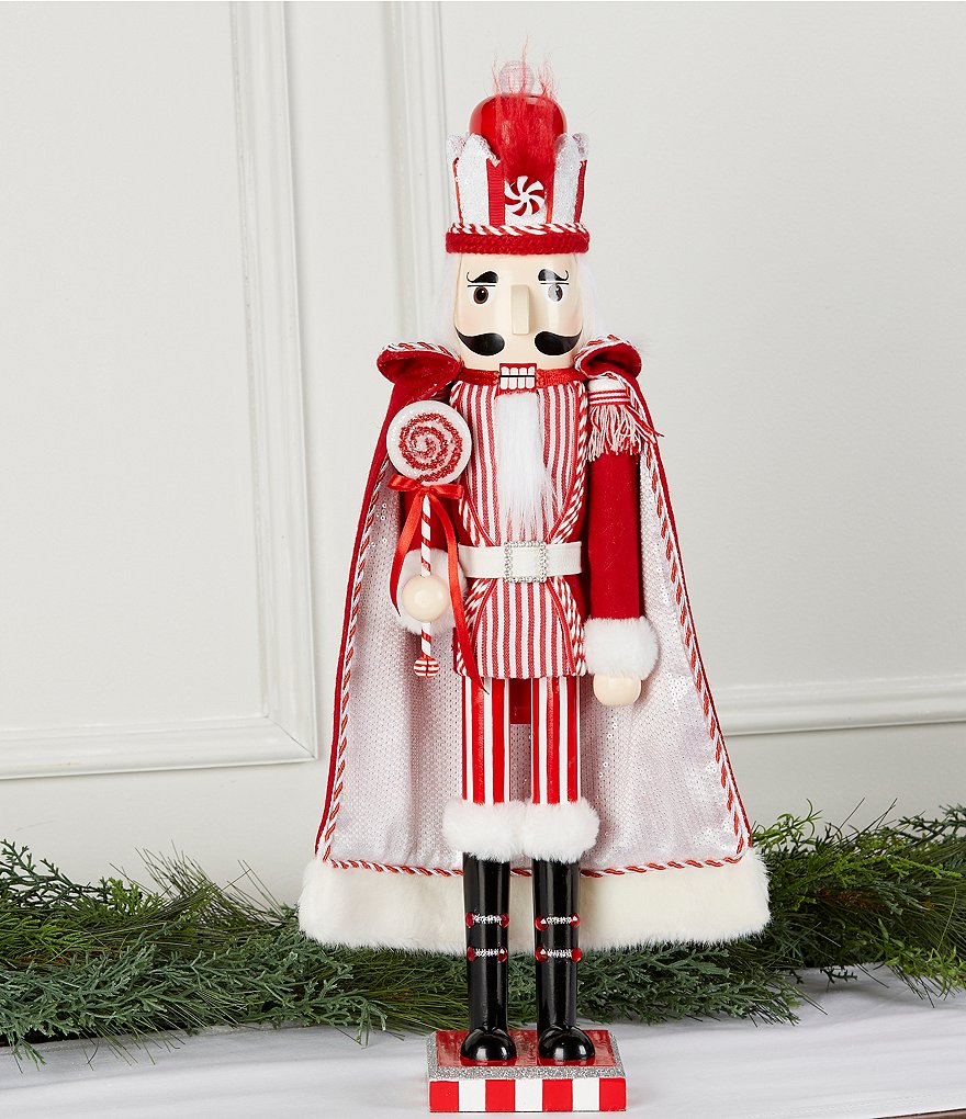 Southern Living Holly Jolly Collection Candy Cane Striped Nutcracker ...