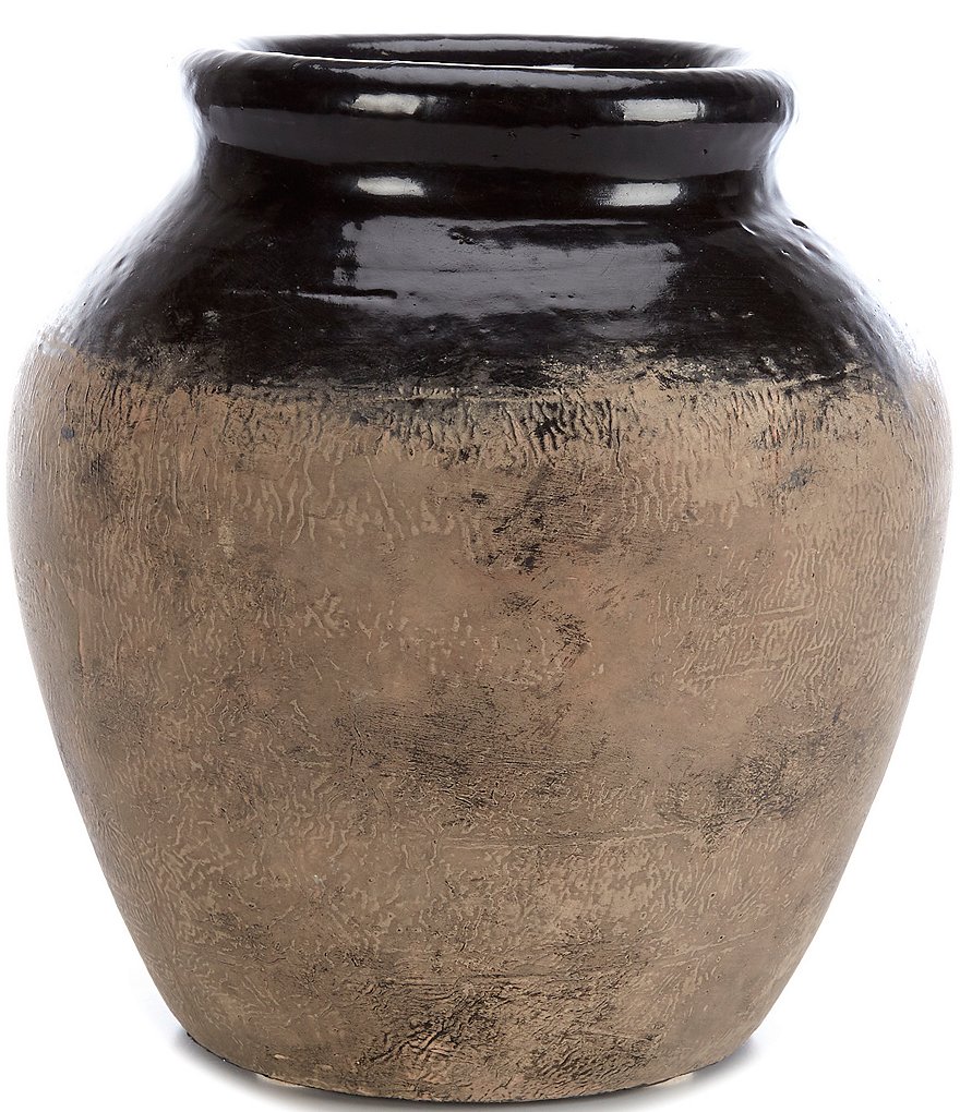 Southern Living Simplicity Collection Handthrown Glazed Terracotta Vase ...