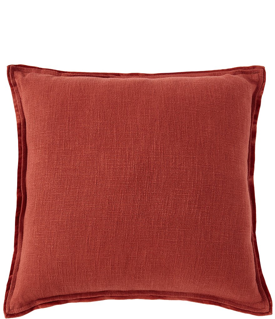 Southern Living Velvet Linen Reversible Oversize Square Pillow - Humus