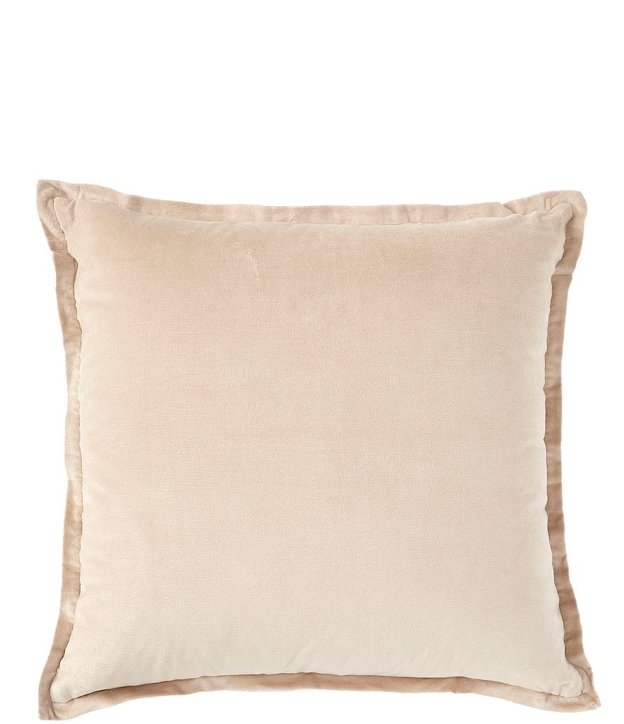 Southern Living Velvet Linen Reversible Oversize Square Pillow - Humus