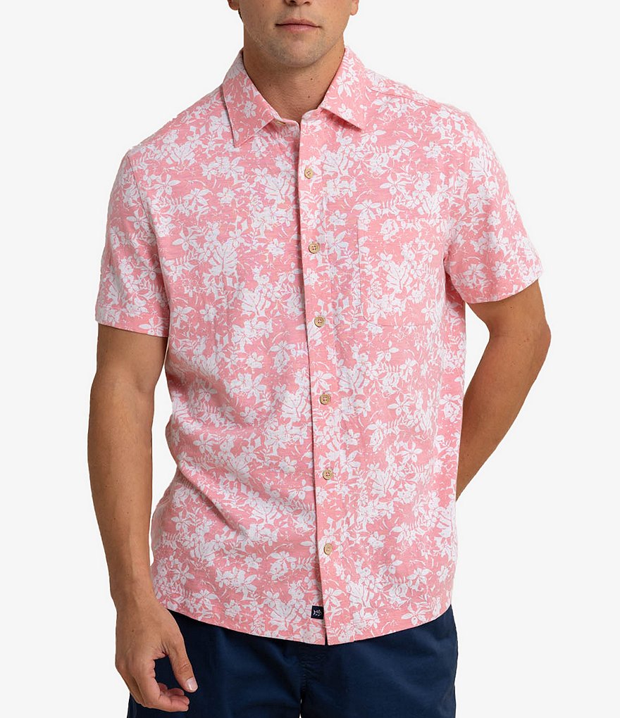 Southern Tide Beachcast Floral Print Short Sleeve Woven Southern Tide Beachcast Floral Print Short Sleeve Woven