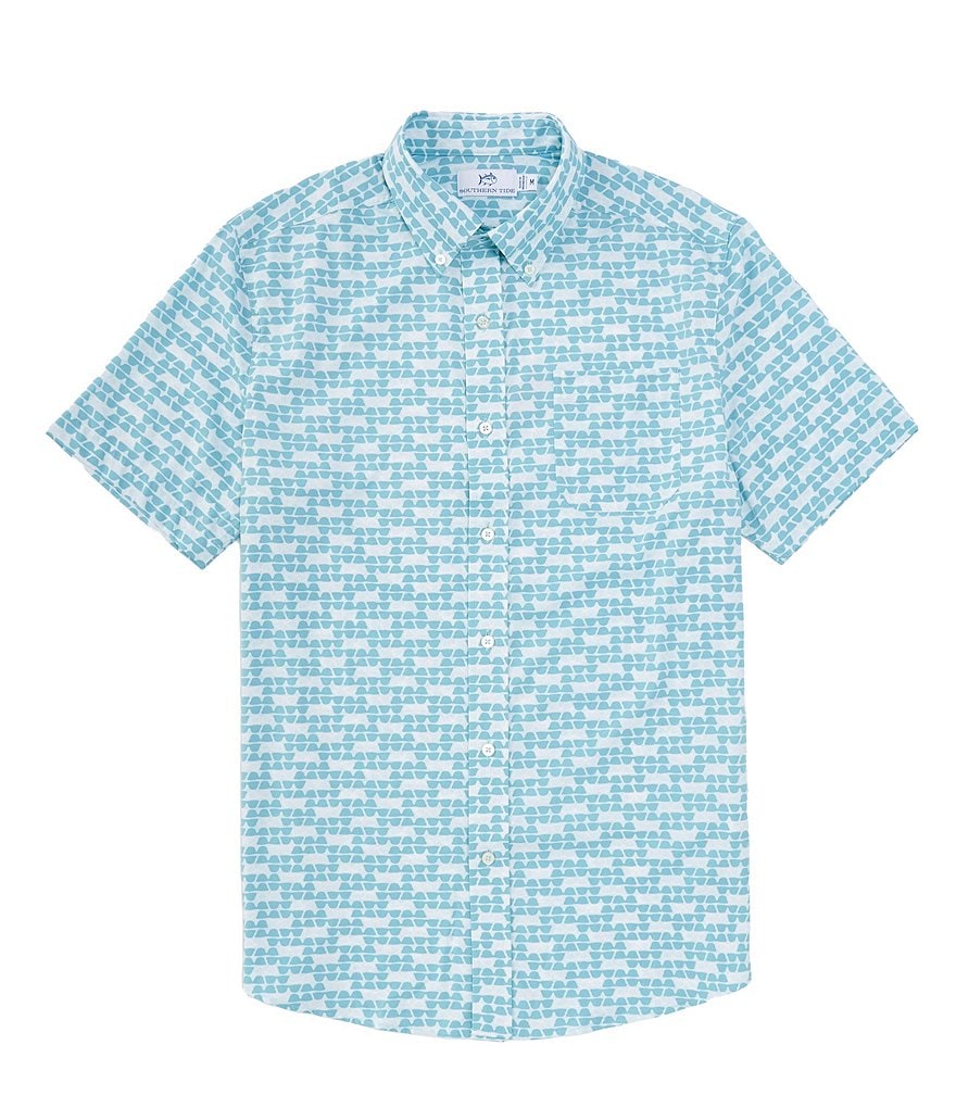 Southern Tide Brrr° Intercoastal Heather Stay Shady Woven Short Sleeve ...