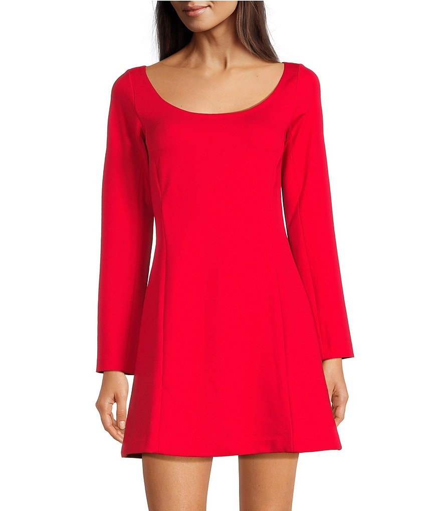 strapless open back dress Monaco Red Dress with Scarf – MATTERS main image 0