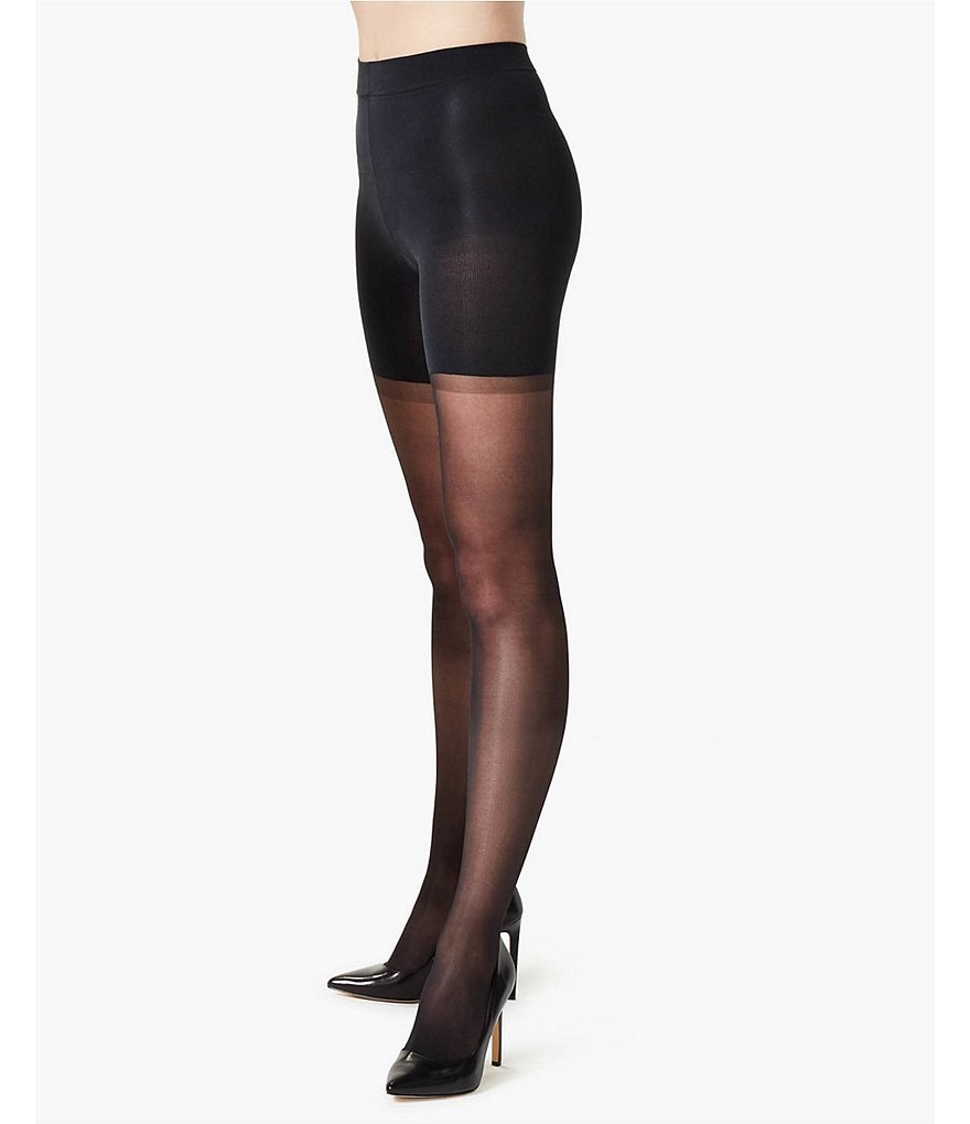 SPANX In-Power Line Footless Pantyhose Hosiery Black Size B - Yahoo Shopping