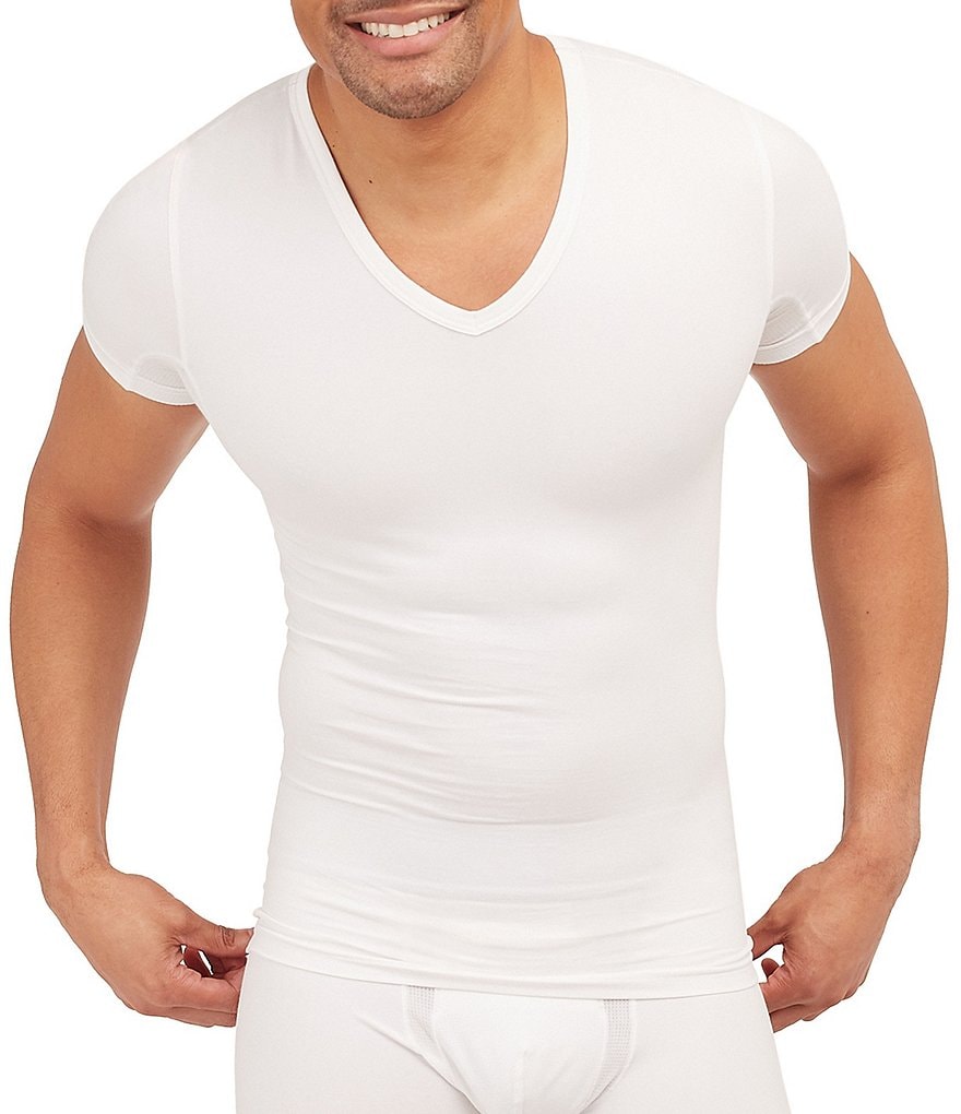 Calvin Klein Core Sculpt Compression Crew Neck Tshirt in White for