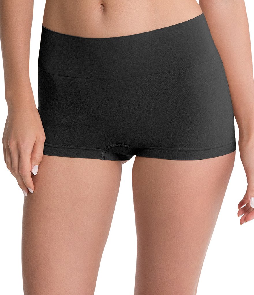 SPANX Black EcoCare Seamless Shaping Control High-Waist Boy Shorts Size XL.  NWOT