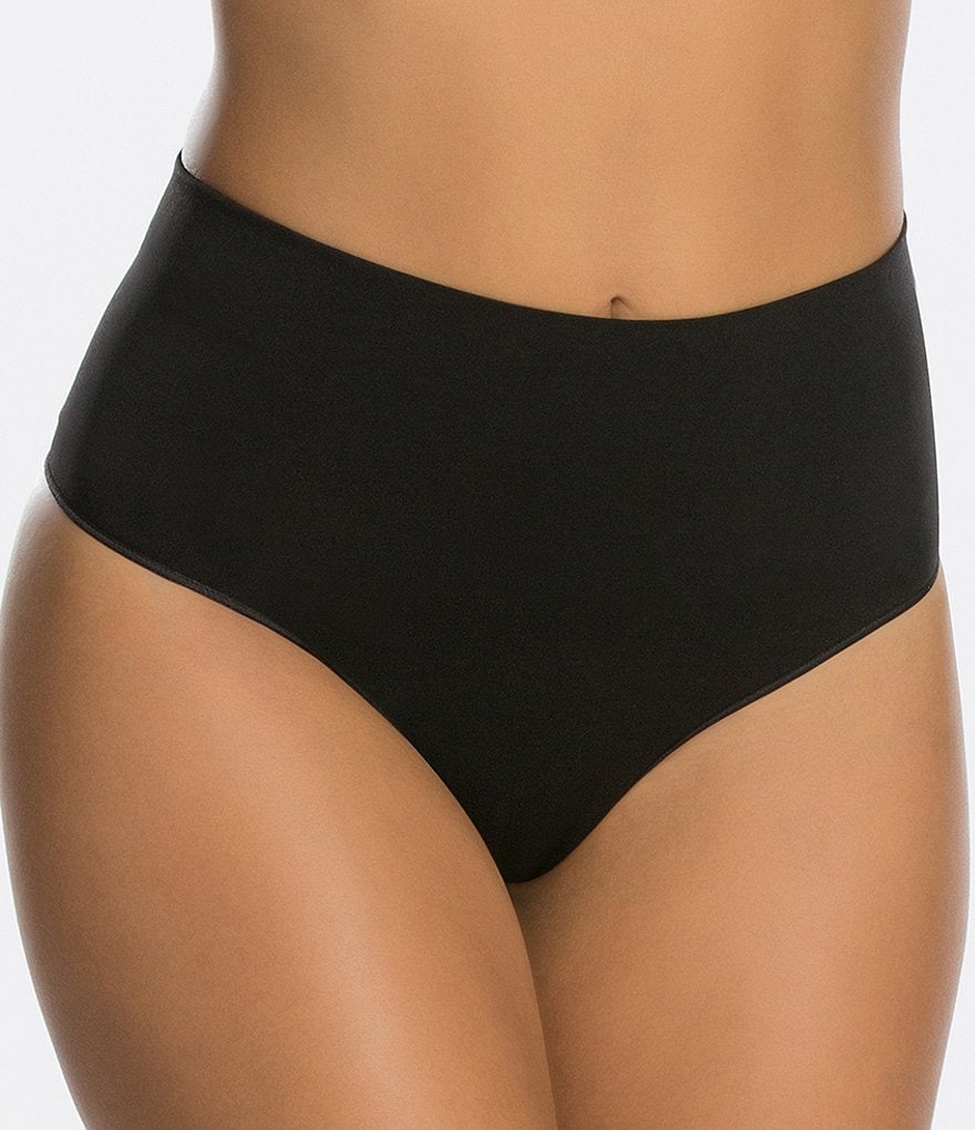 Spanx Assets Womens High-Waisted Thong Panty Size M Shaping 10238R