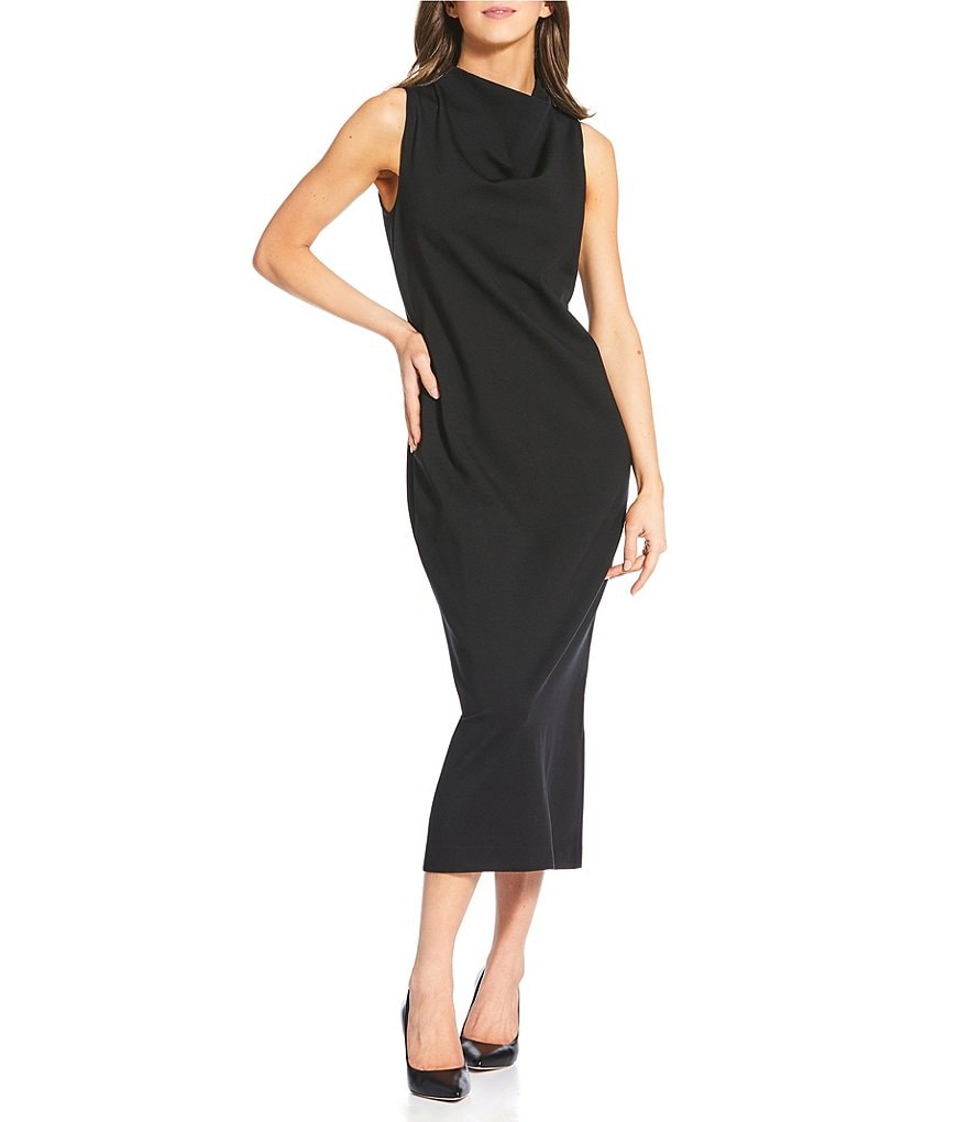 knee length dresses for ladies Spanx Ponte Sleeveless Midi Dress | Spanx Red main image 0