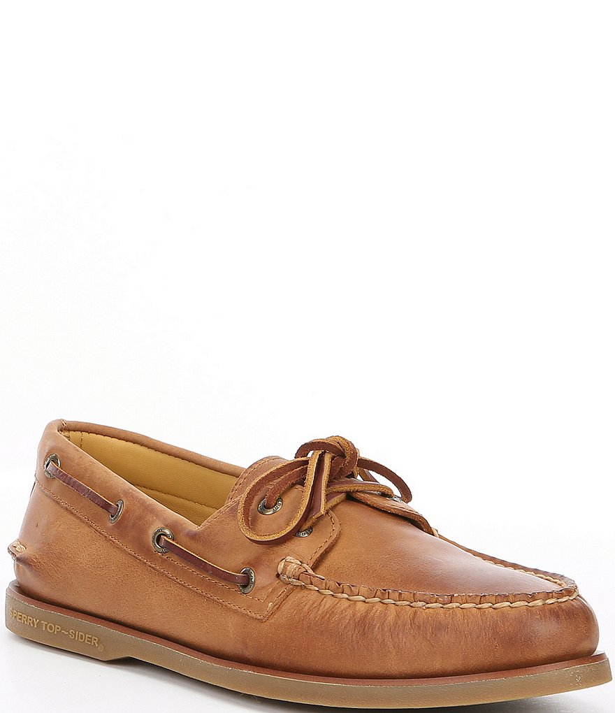 Sperry Men's Gold Water Resistant Leather Boat Shoes | Dillard's