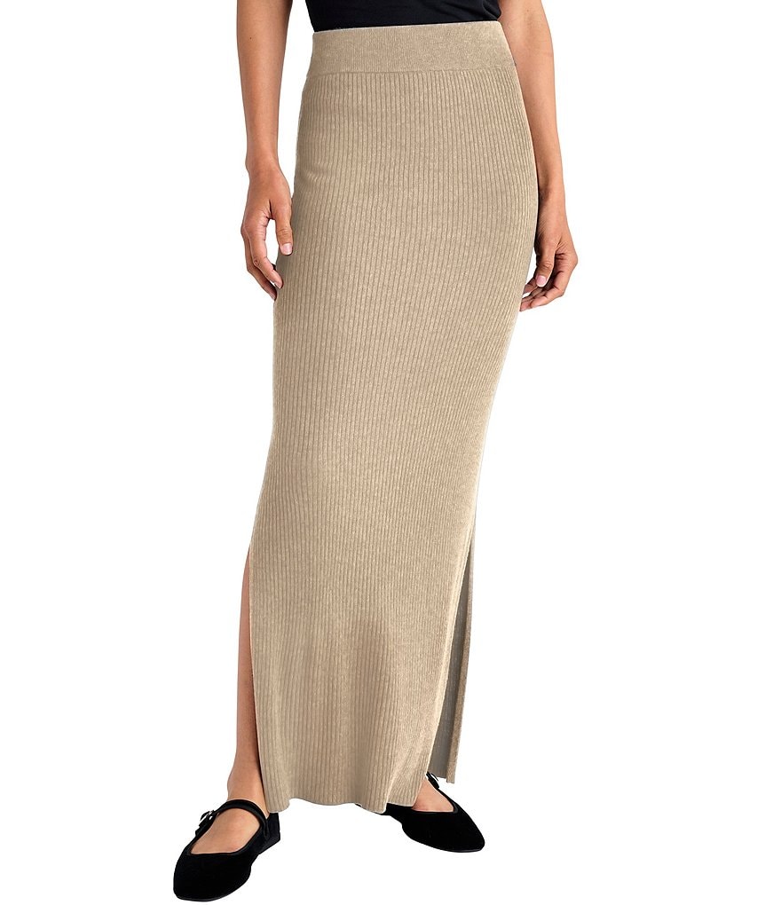 Splendid Georgie Rib Knit Maxi Skirt | Dillard's