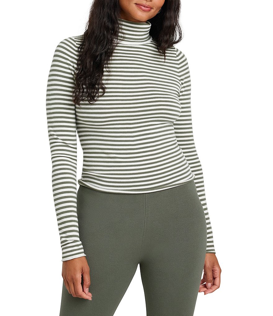 Splendid X Cella Jane Blog Knit Stripe Turtleneck Long