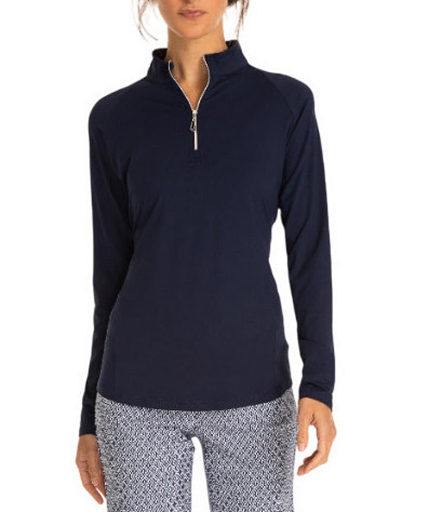 Sport Haley Sunscape UPF Long Sleeve Quarter Zip Mockneck Top