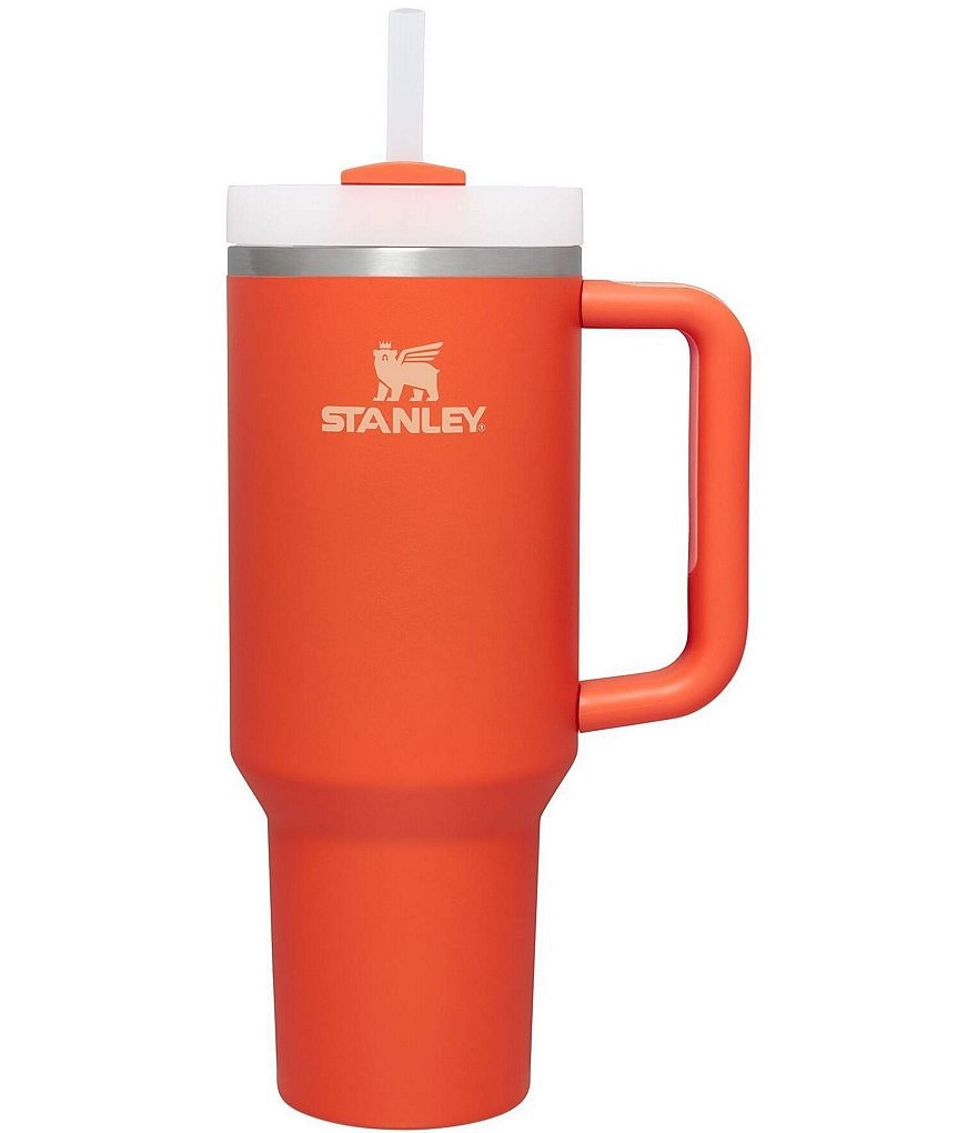 Stanley Quencher H2.0 Soft Matte Collection, Stainless Steel  Vacuum Insulated Tumbler with Lid and Straw for Iced and Cold Beverages,  Dune, 40 oz: Tumblers & Water Glasses
