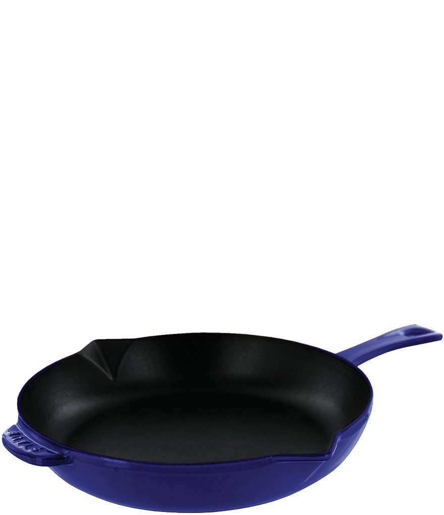 Staub Cast Iron 10-inch Daily Pan with Glass Lid - Dark Blue