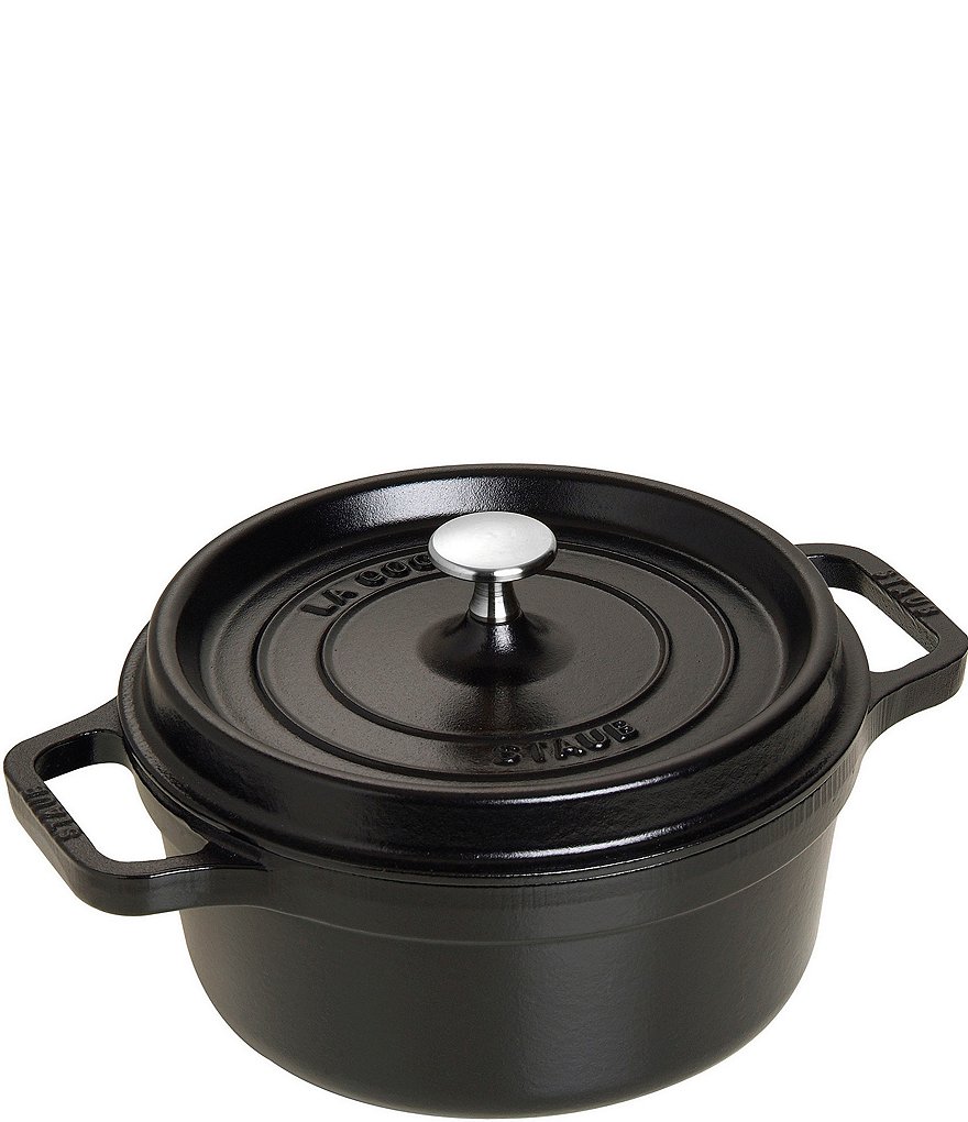 Staub Cocotte, 9 Qt. Cast Iron Round French Oven - Grenadine - Yahoo  Shopping