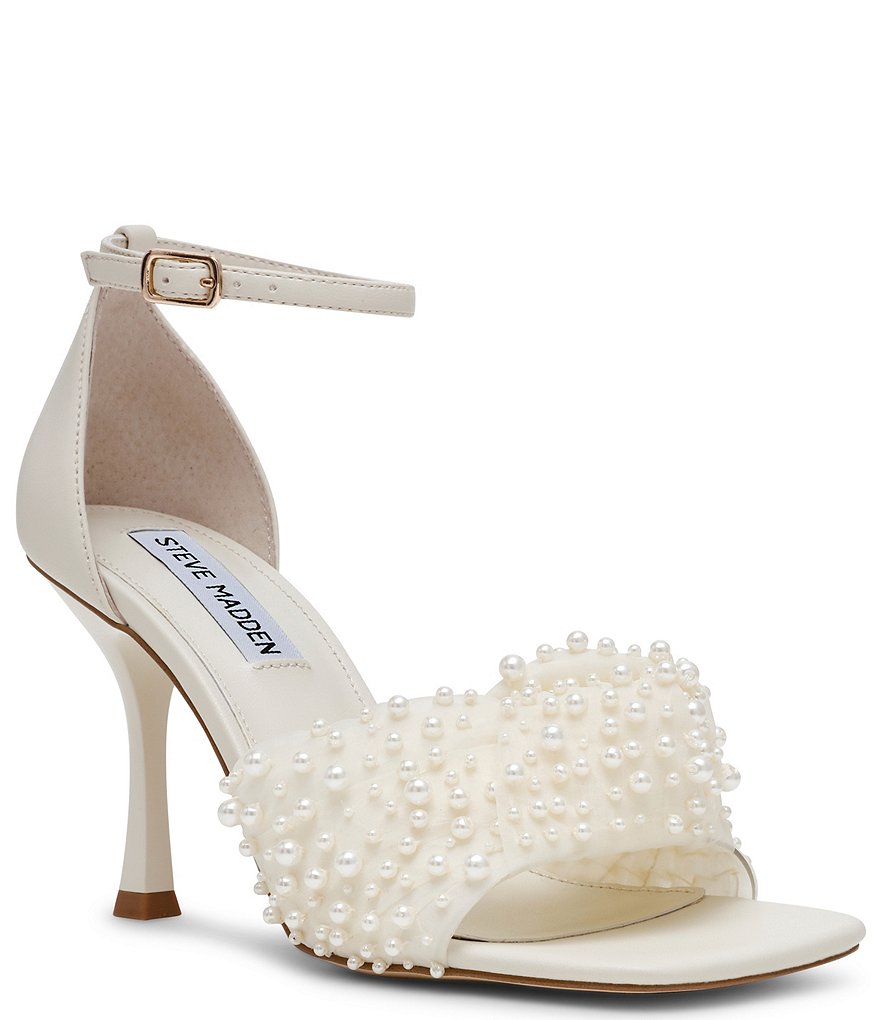 【Steve Madden】エレガント☆PEACH-P☆パール クリア〇サンダル PEACH Pearl Clear Stiletto Mule Heel | Women's Heels – Steve
