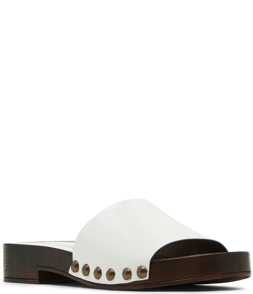 Steve Madden Cento Patent Studded Platform Slide Sandals
