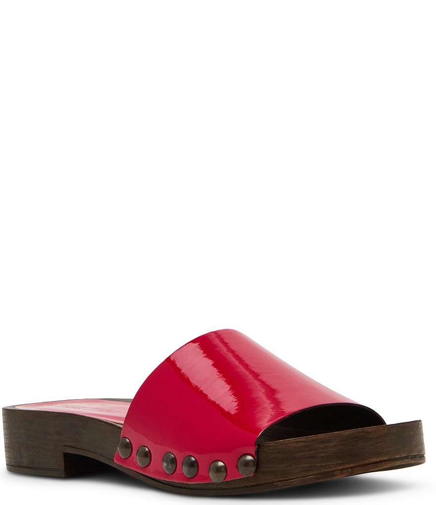 【Steve Madden】Montage 海外限定 Steve Madden Cento Patent Studded Platform Slide Sandals