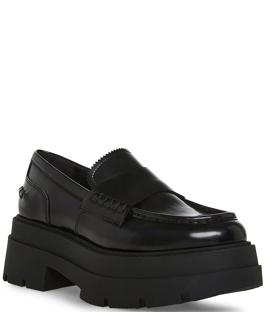 Steve Madden Gaven Leather Platform Penny Loafers | Dillard's