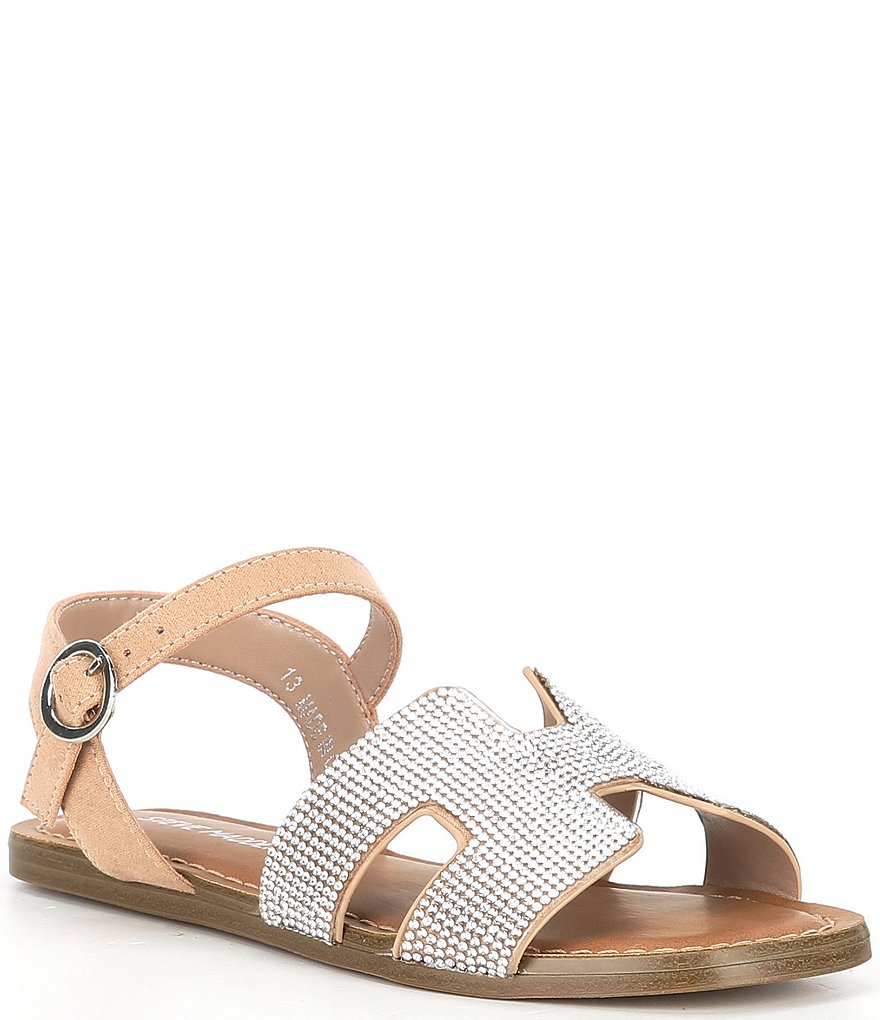 Steve Madden Girls J Haydin Rhinestone Embellished Sandals Youth