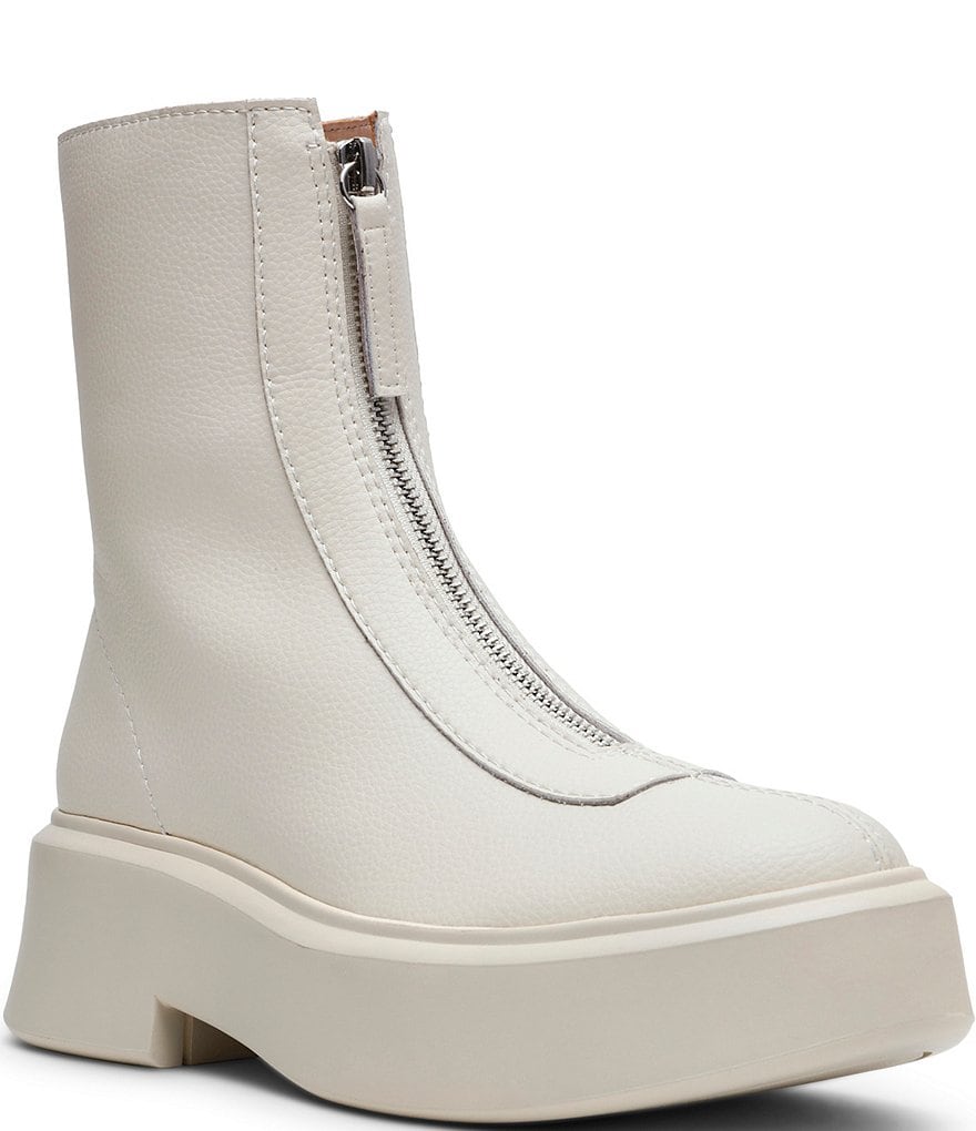Steve Madden Jones ブーツ JONES Black Leather Zipper Lug Women's Ankle Boot – Steve Madden