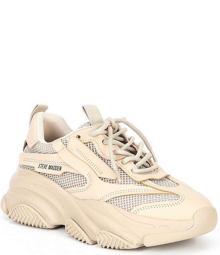 Steve Madden Possession chunky lace-up sneakers in tan