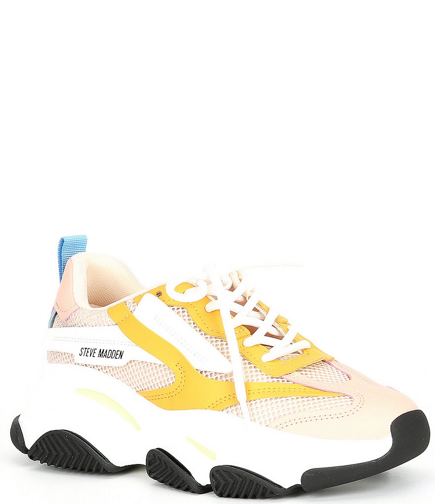 Steve Madden Possession Color Block Chunky Lace-Up Sneakers | Dillard's