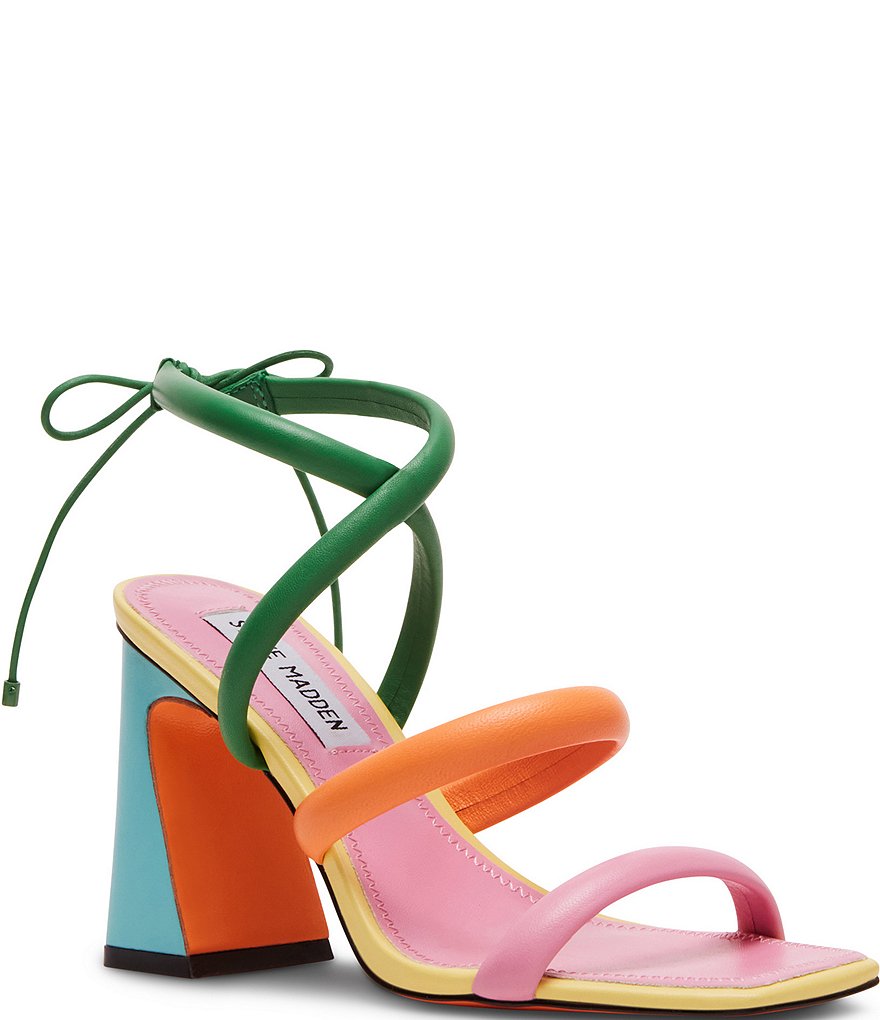 サンダル・ミュール STEVE MADDEN BRYANNA PUMP SANDALS Steve Madden Women's Bryanna Embellished Faux Suede Heeled