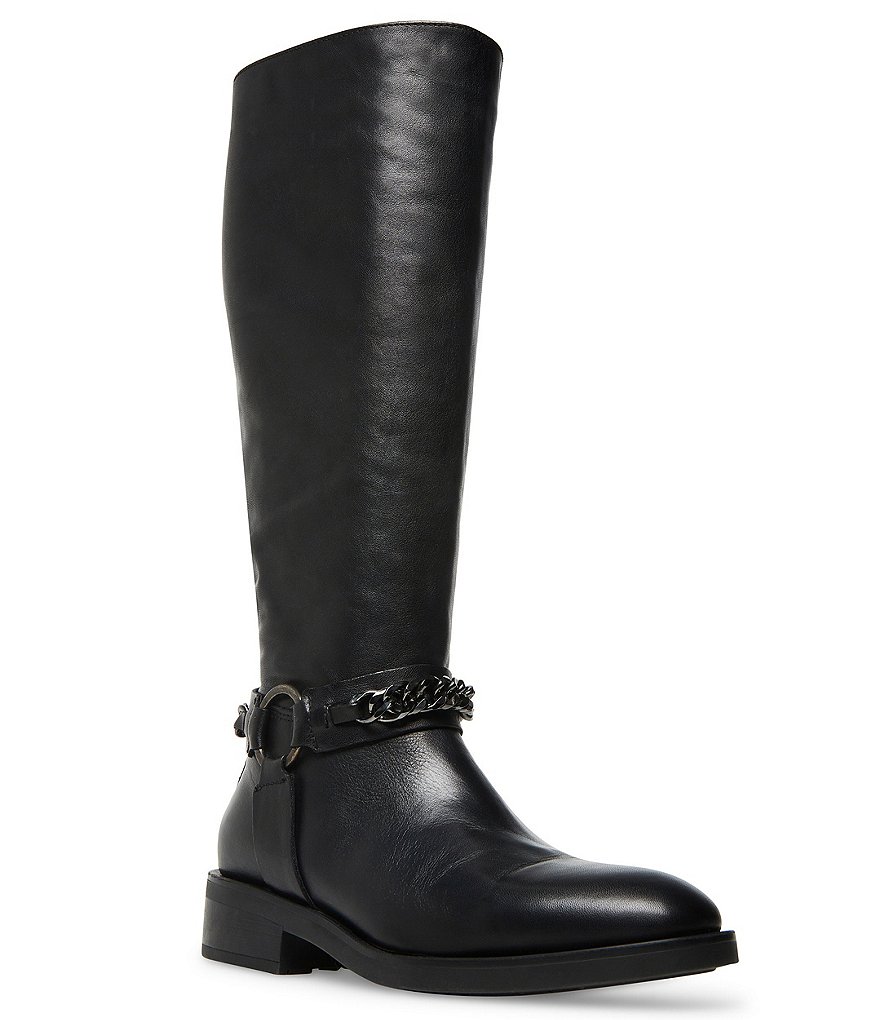 Steve Madden Quin Chain Harness Leather Riding Boots Dillard's