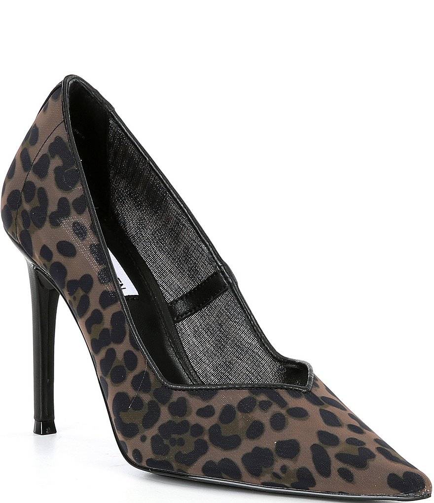 Steve Madden Raz Leopard Print Mesh Pumps 11