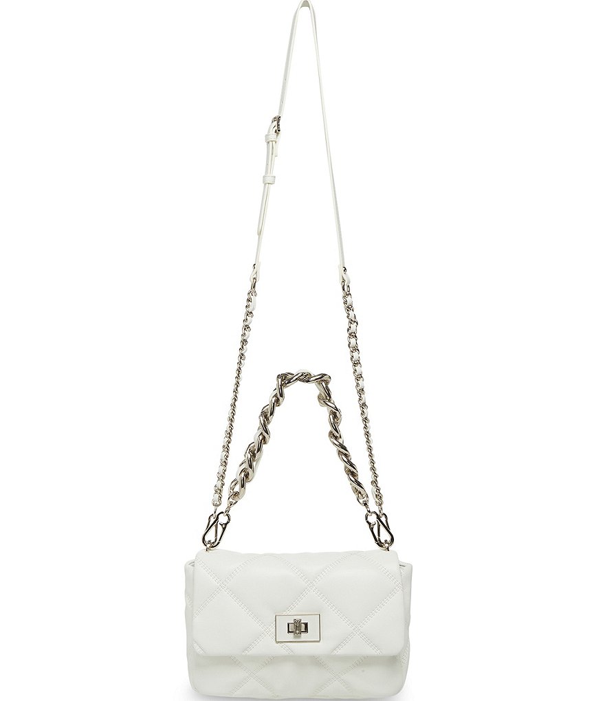 Steve Madden White & Silvertone Logo Check Crossbody Bag, Best Price and  Reviews