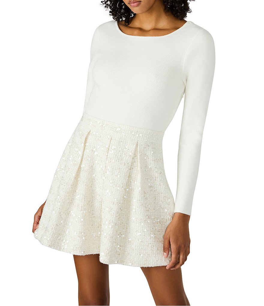 Steve Madden Vani Long Sleeve Sweater Mini Dress | Dillard's
