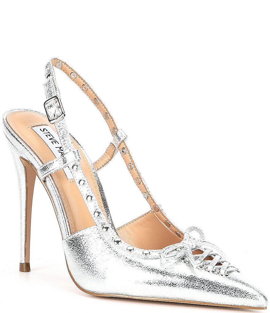 Steve Madden Vivant Metallic Slingback Corset and Stud Pumps | Dillard's