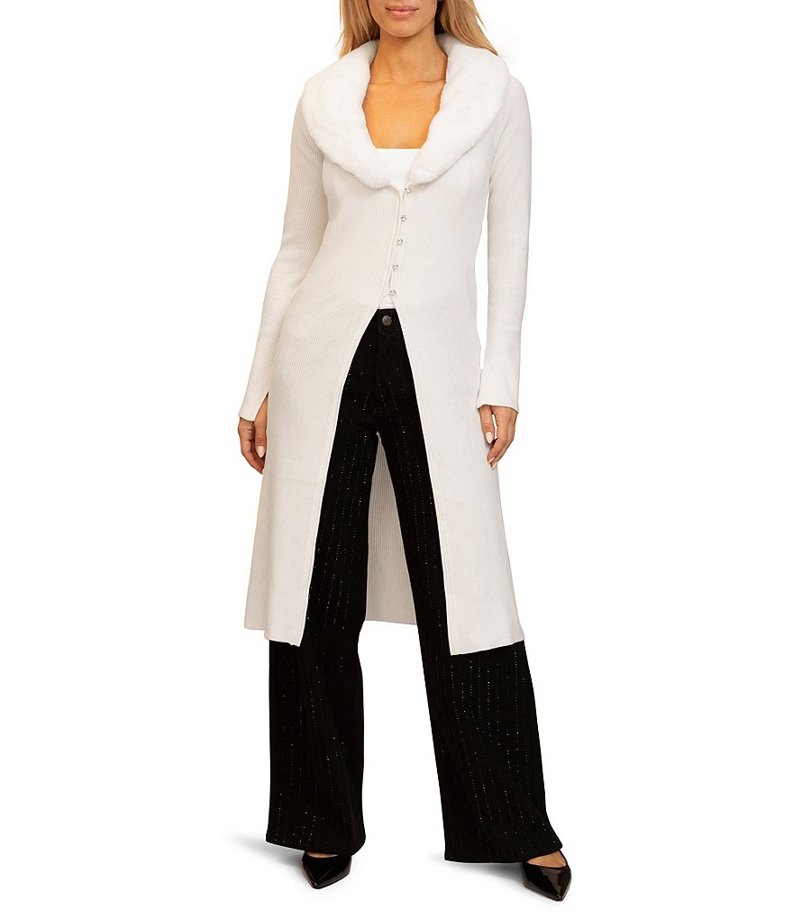 Steve 2024 Madden Hood To Go Belted Long Lined Cardigan Size XS Alabaster BL306070