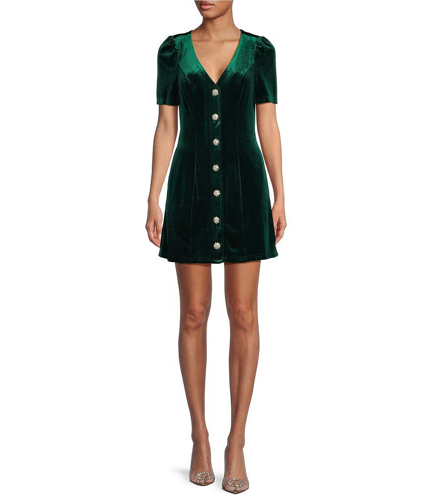 Green velvet dress dillards hotsell