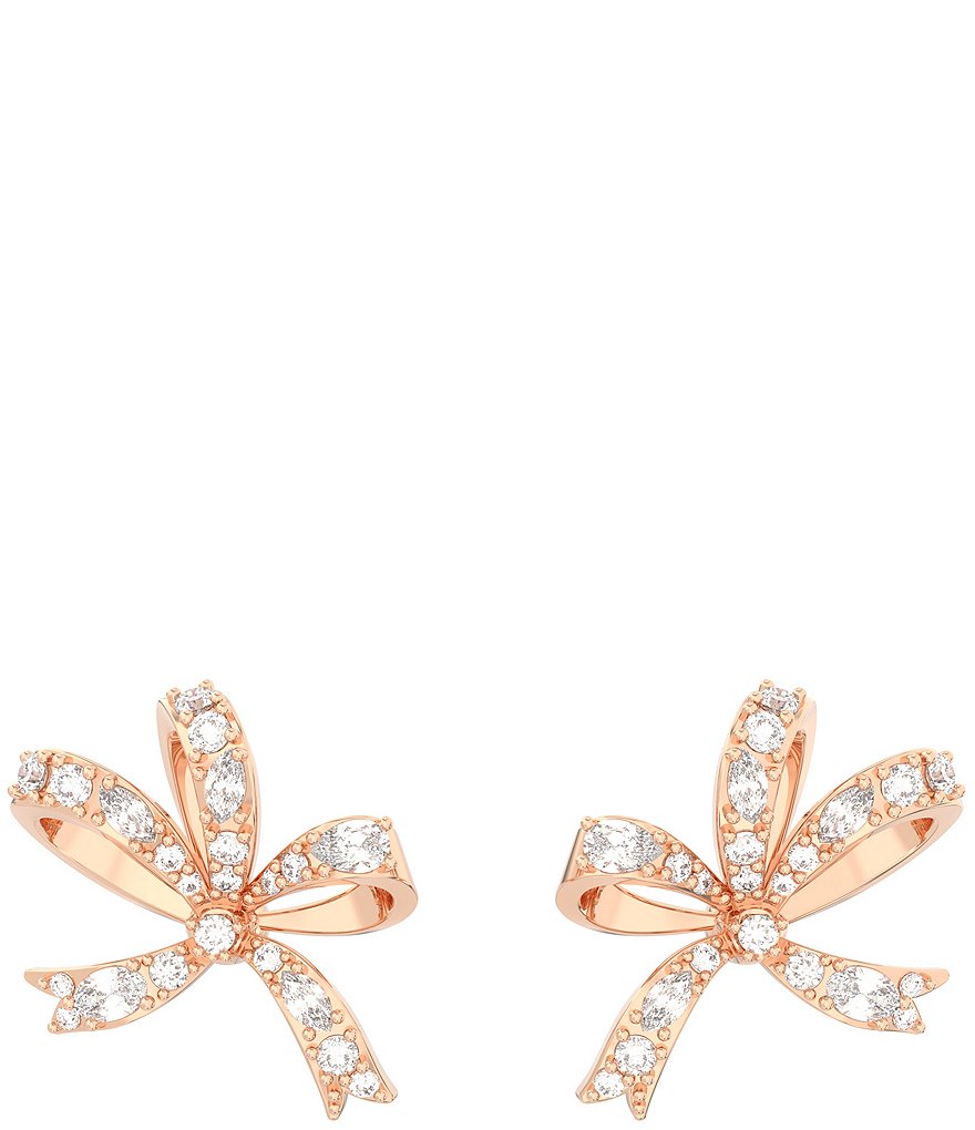 Swarovski Volta Collection Crystal Bow Stud Earrings