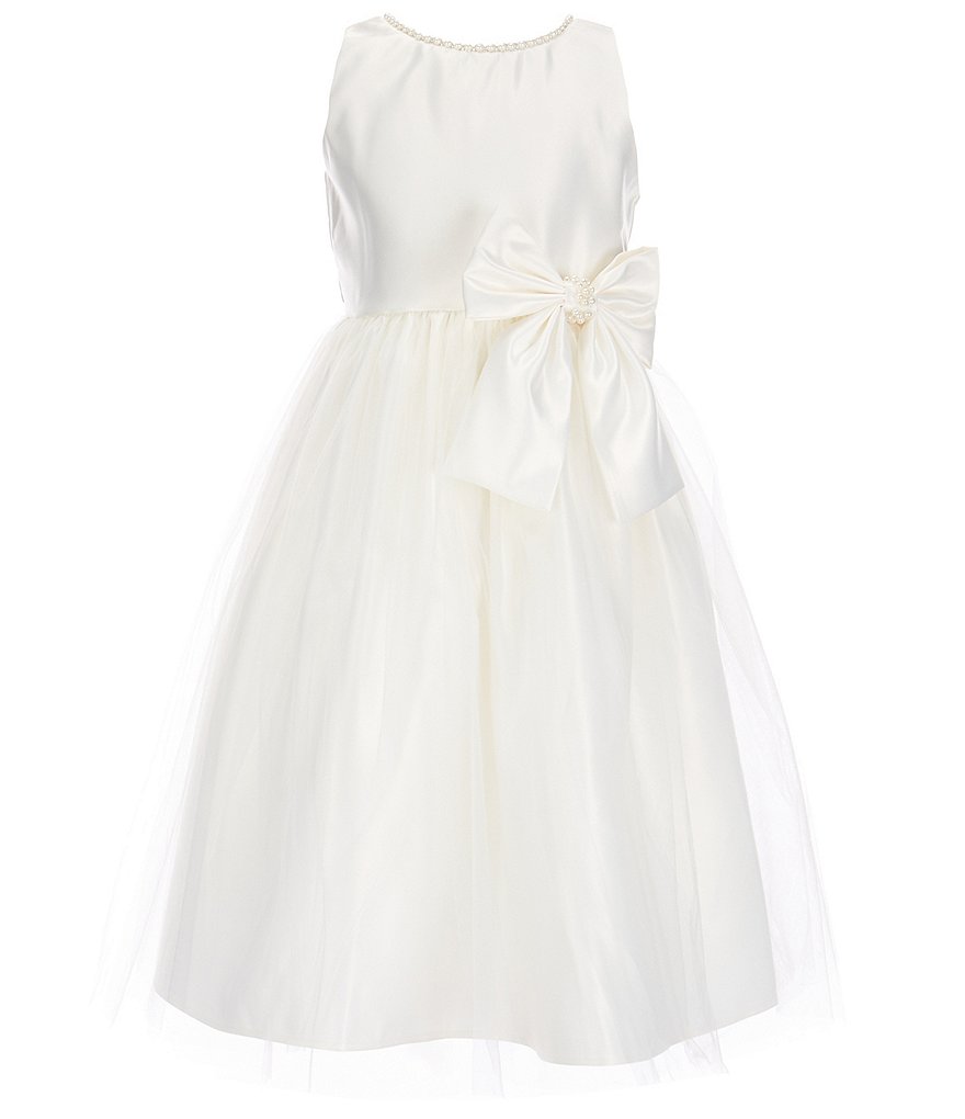 Wholesale White Pearl Dress for Girls (Ages: 4, 6, 8, 10, 12)