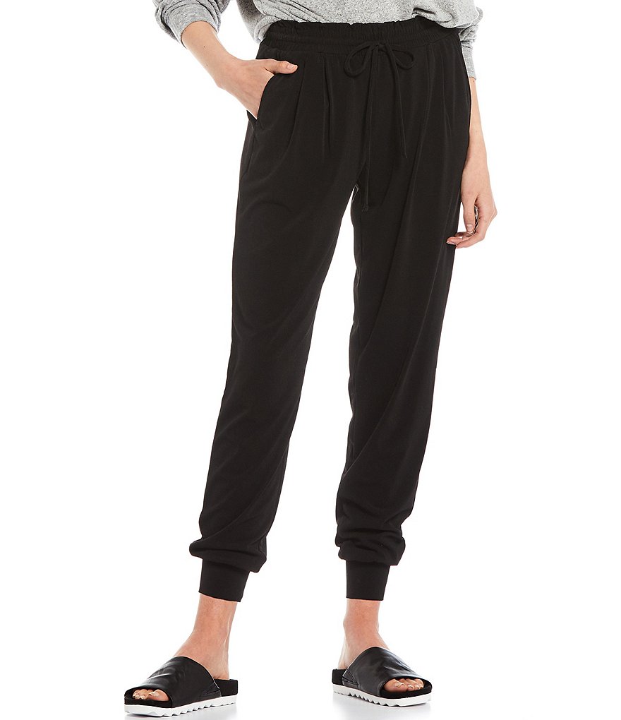 Takara Mid-Rise Elastic-Waist Crepe Knit Jogger Pants | Dillard's